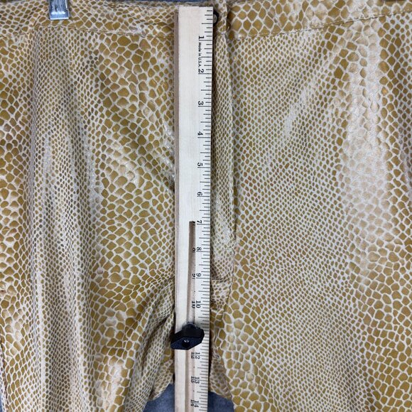 Vtg Savvy By DT Studio Pants Womens Size 12 Gold Snake Skin Design Polyester - Picture 10 of 10
